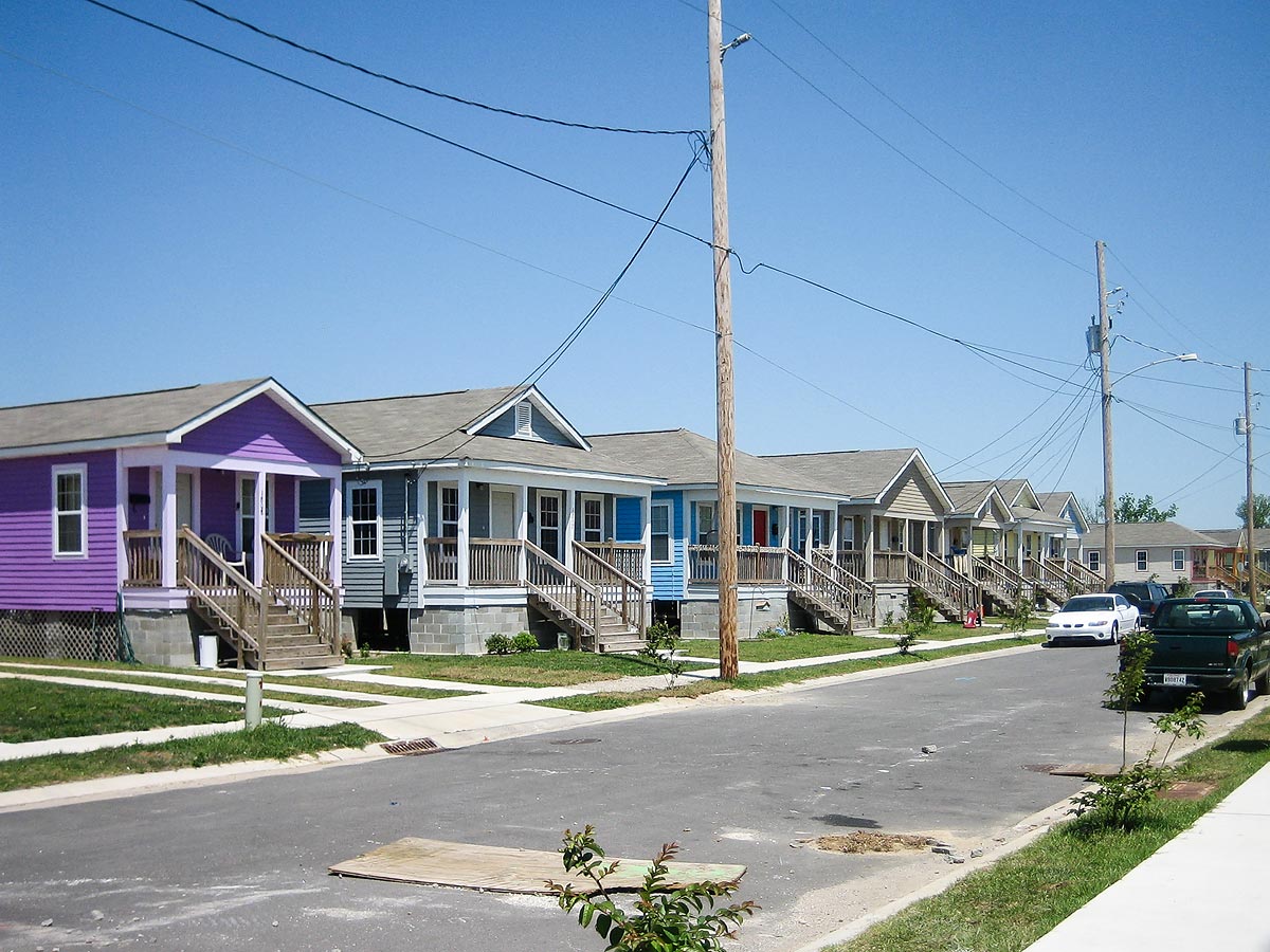 KATRINA - Habitat for Humanity, a worldwide Christian organization, have built around 80 homes (Musician’s Village).