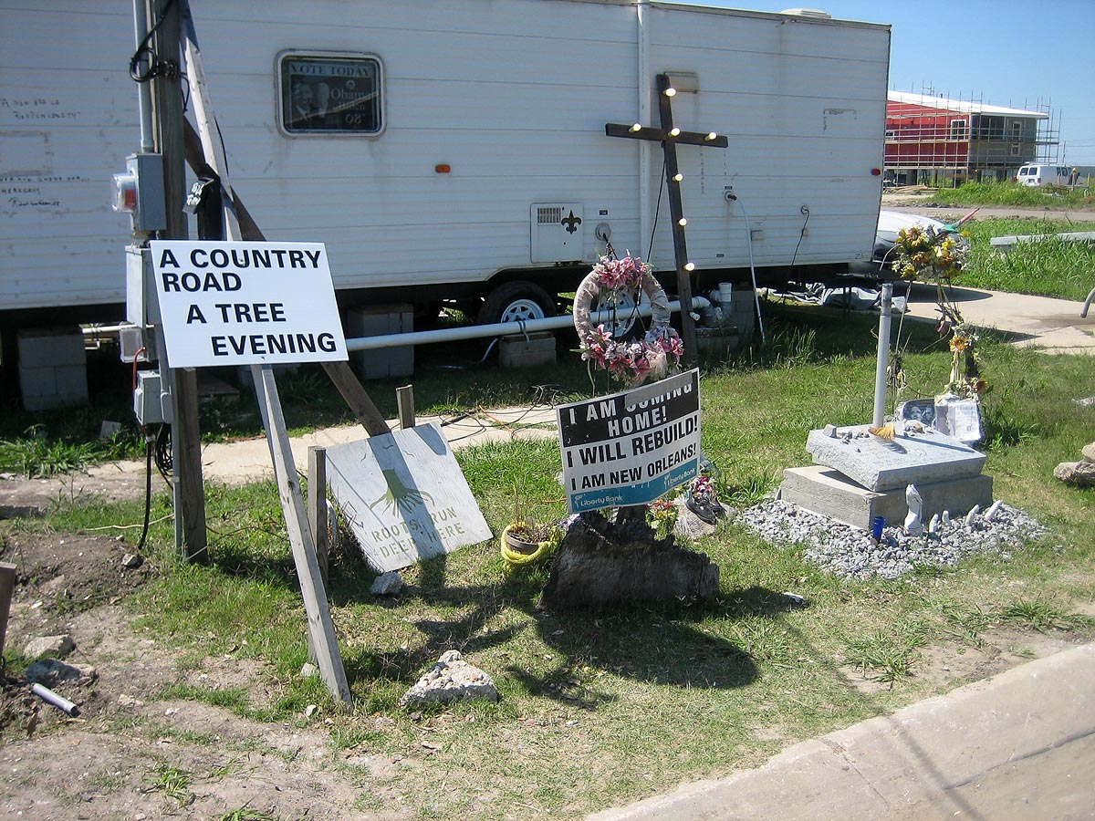 KATRINA - Activist for rebuilding Lower 9th Ward. Roots run deeper here.