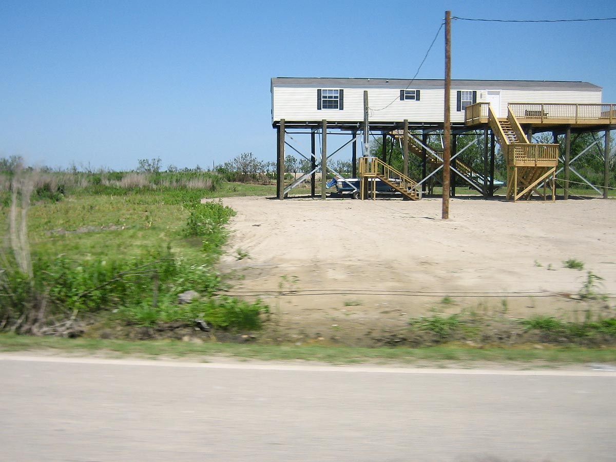 KATRINA - "Hurricane-safe" construction visualizes the fear of another hurricane reaching landfall.